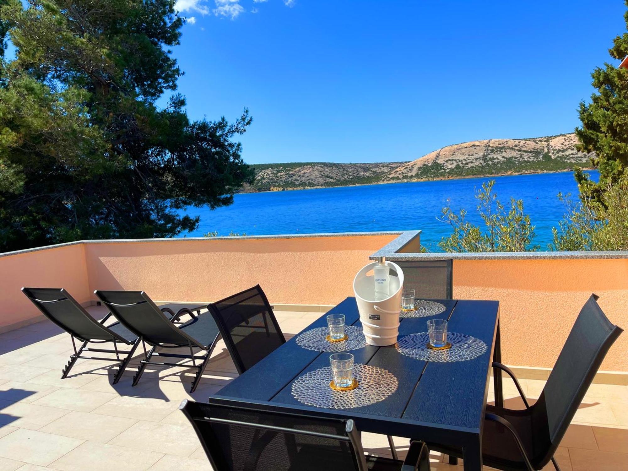 Villa Olivija-Direkt Am Strand! Stara Novalja Bagian luar foto