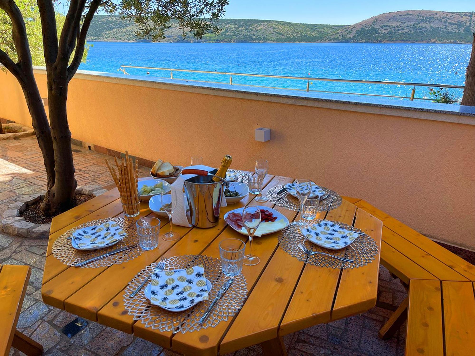 Villa Olivija-Direkt Am Strand! Stara Novalja Bagian luar foto