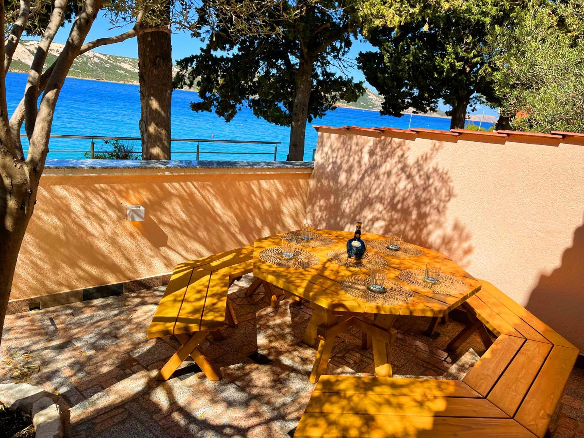 Villa Olivija-Direkt Am Strand! Stara Novalja Bagian luar foto